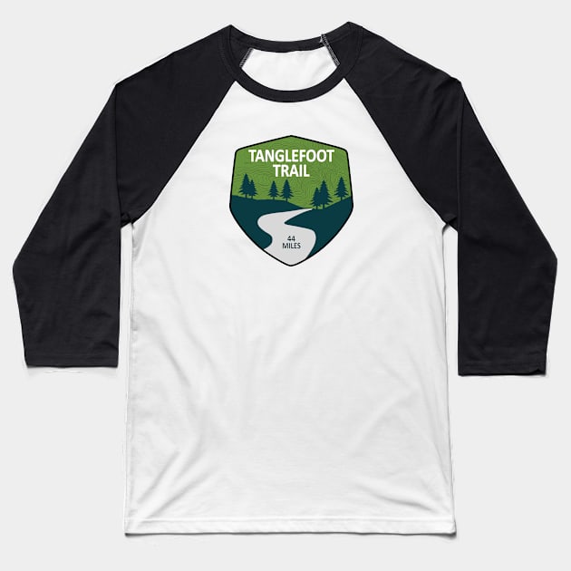 Tanglefoot Trail Baseball T-Shirt by esskay1000